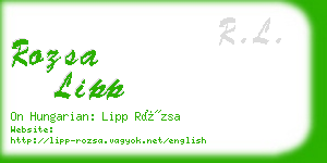 rozsa lipp business card